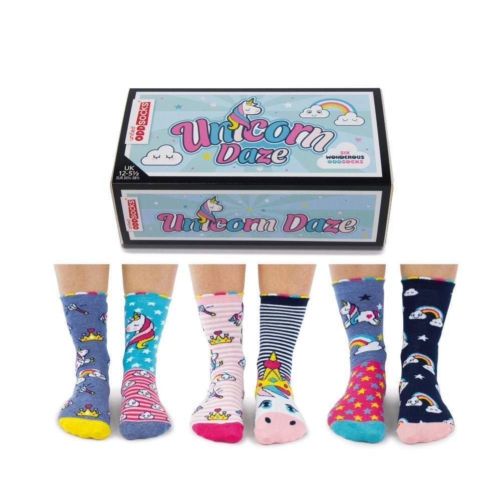 United Odd Socks Socks Girls Unicorn Novelty Socks - Size 12-5.5