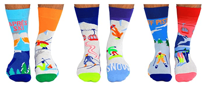 United Odd Socks Socks 'On The Piste' Mens Novelty Socks