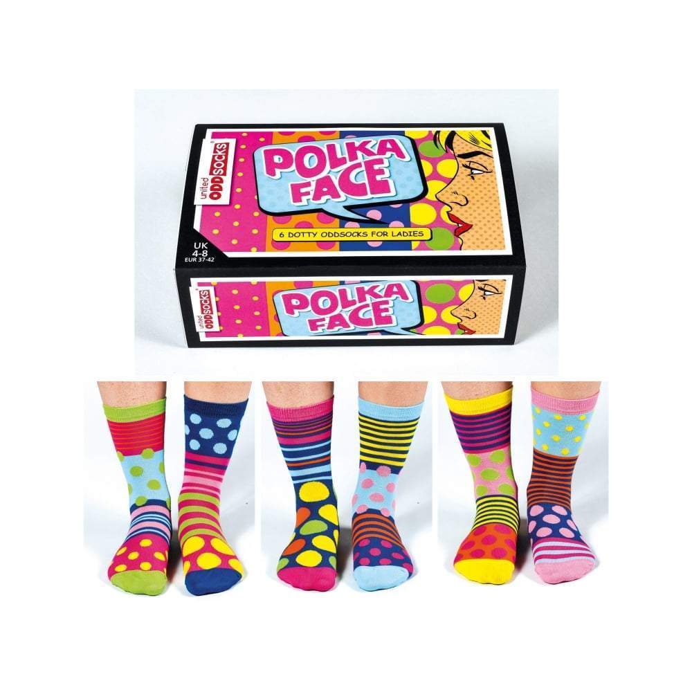 United Odd Socks Socks Polka Face Ladies United Odd Socks - UK 4-8