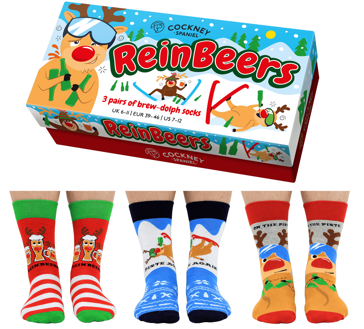 United Odd Socks Socks ReinBeers Christmas Mens Socks