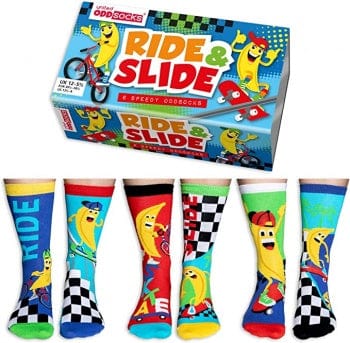 United Odd Socks Socks Ride & Slide 6 Awesome Oddsocks