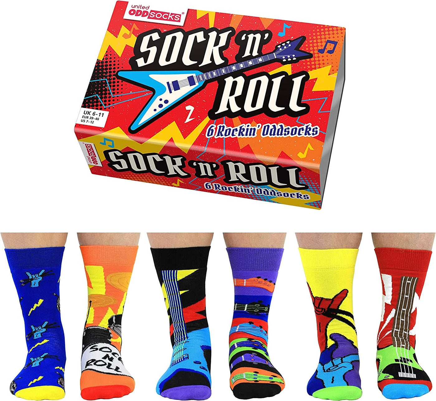 United Odd Socks Socks Sock n Roll Rockstar Mens Socks