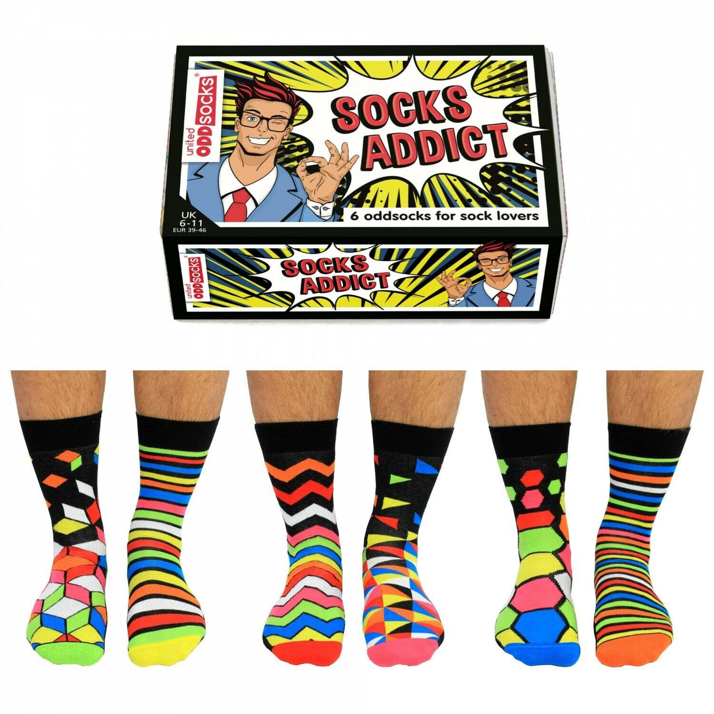 United Odd Socks Socks Socks Addict Mens Odd Socks - UK 6-11