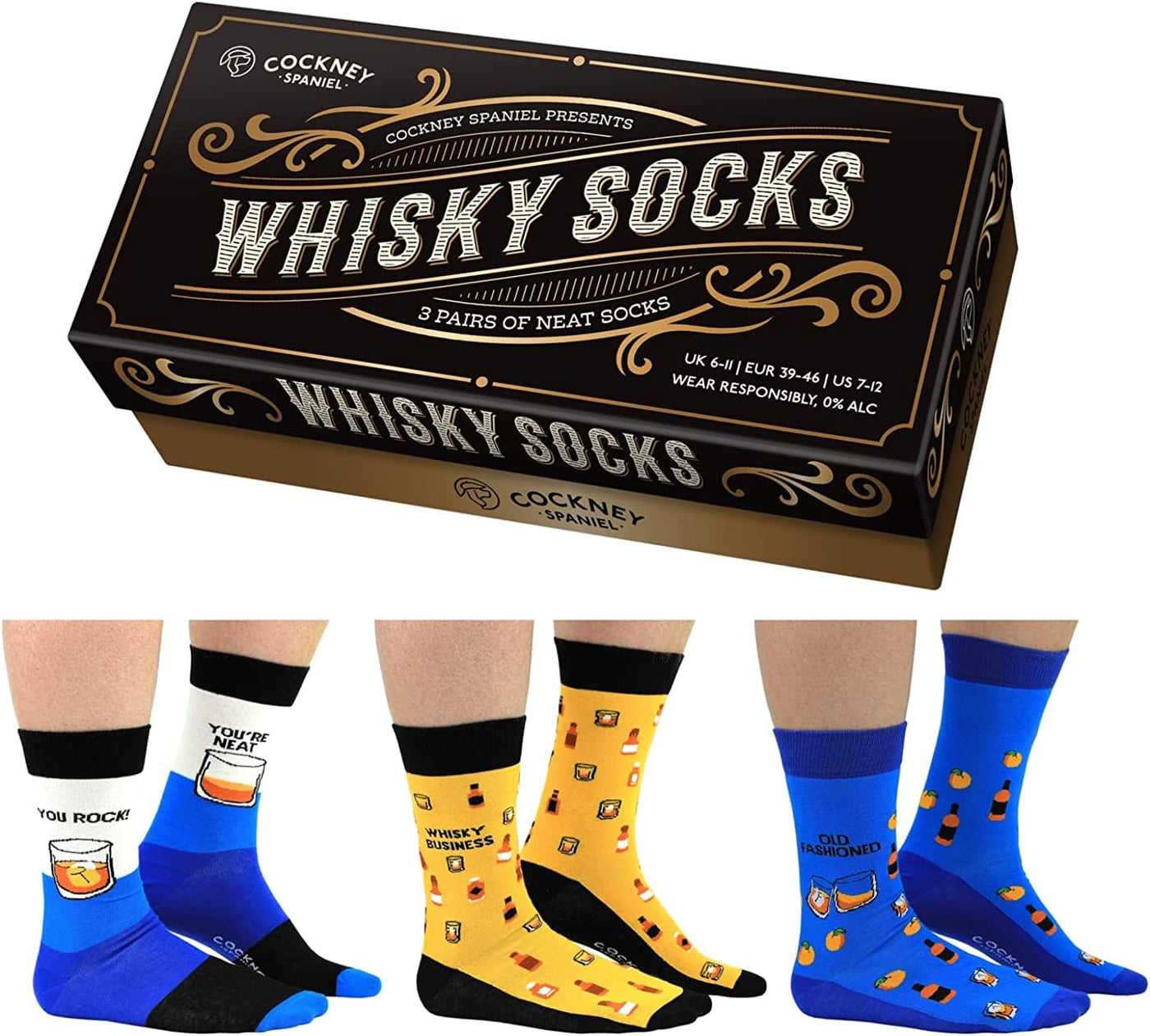 United Odd Socks Socks Whisky Themed Mens Novelty Socks
