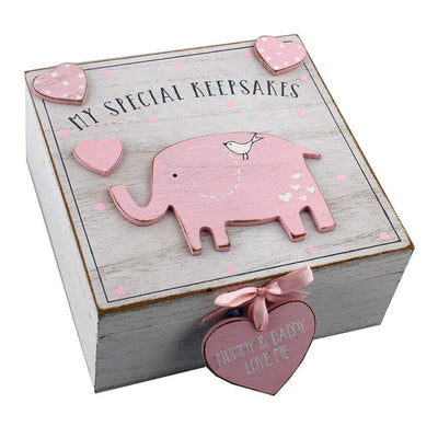 Widdop Gifts Trinket & keepsake Boxes Baby Girl Wooden My Special Keepsakes Box