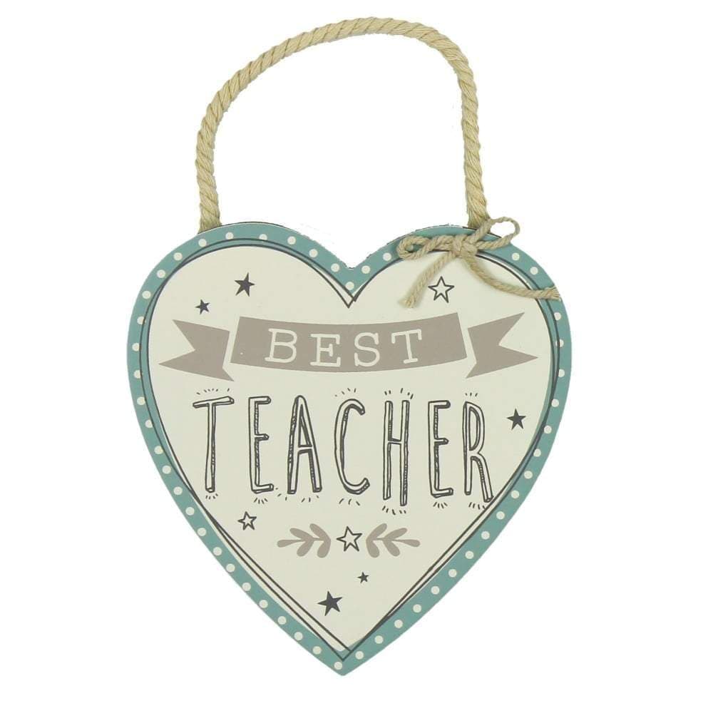 Widdop Gifts Best Teacher Heart Plaque