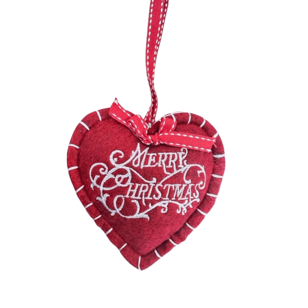 Widdop Gifts Christmas Decorations Felt Love Heart Merry Christmas Decoration