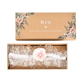 Widdop Gifts Floral Wedding Gift Boxed Garter