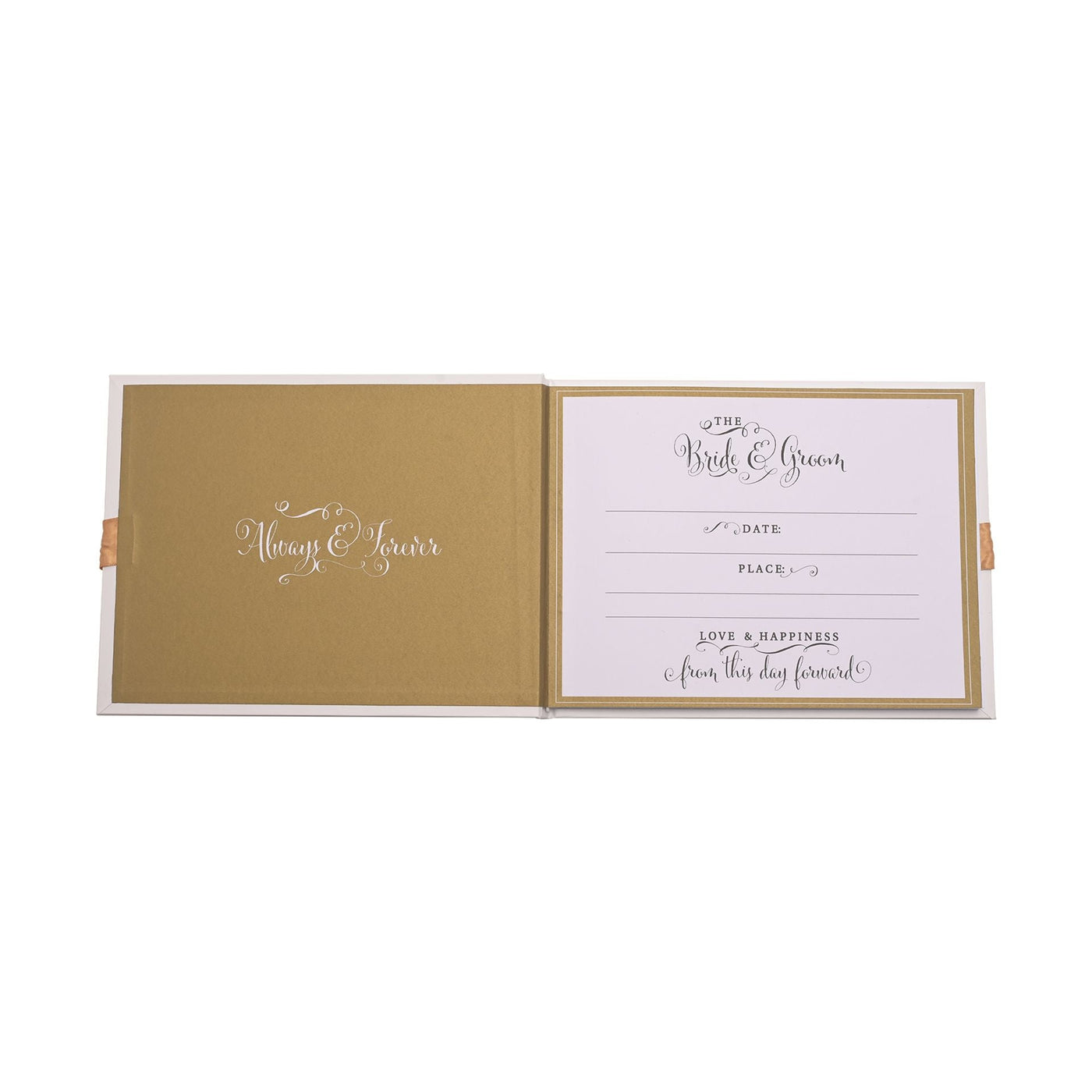 Widdop Gifts Guest Books Gold Foiled Wedding Guest Book