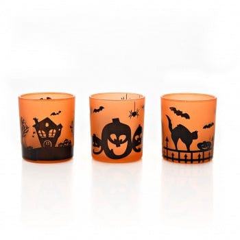 Widdop Gifts Halloween Decoration Halloween Set of 3 Goolish Candle Holders