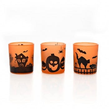Widdop Gifts Halloween Decoration Halloween Set of 3 Goolish Candle Holders
