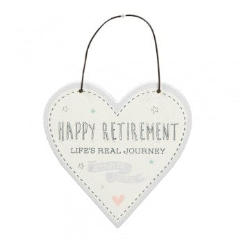 Widdop Gifts Wall Signs & Plaques Happy Retirement Love Heart Plaque