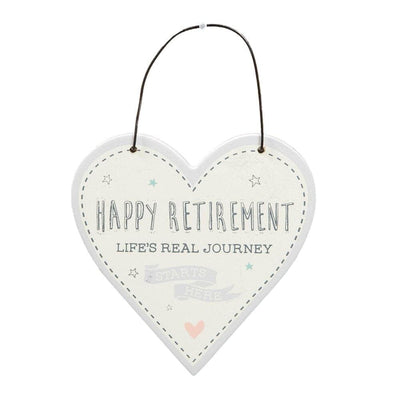 Widdop Gifts Wall Signs & Plaques Happy Retirement Love Heart Plaque