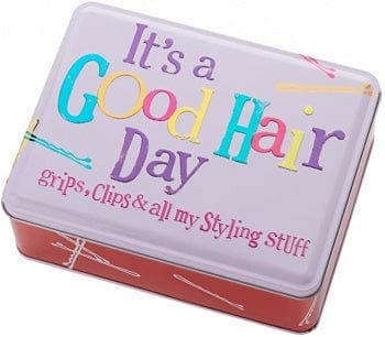 Widdop Gifts Storage Tins 'It's a Good Hair Day' Hair Accessory Storage Tin