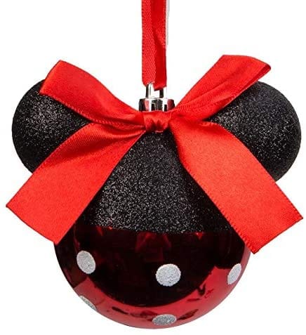 Widdop Gifts Christmas Decorations Minnie Mouse Glitter Bauble
