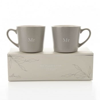 Widdop Gifts Mugs & Drinkware Mr and Mr Set of 2 Gift Boxed Mugs