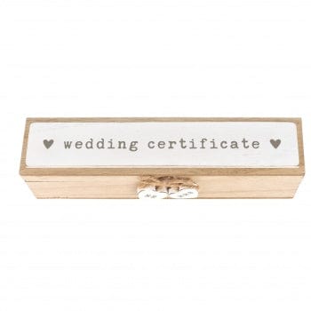 Widdop Gifts Trinket & keepsake Boxes Mr and Mrs Wedding Certificate Keepsake Box