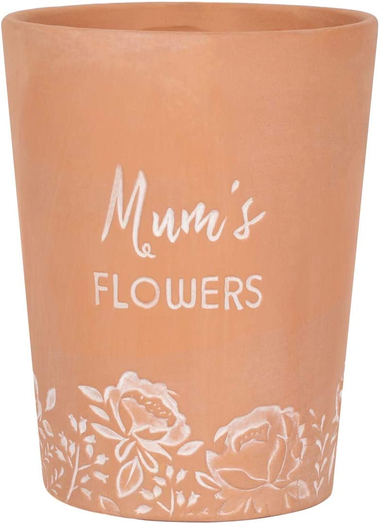 Widdop Gifts Wall Signs & Plaques Mum's Flowers Novelty Terracotta Plant Pot