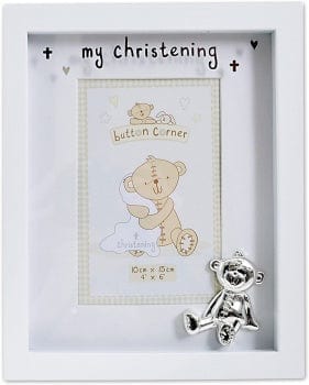 Widdop Gifts Photo Frames & Albums My Christening Photo Album with Embossed Teddy Bear Detail