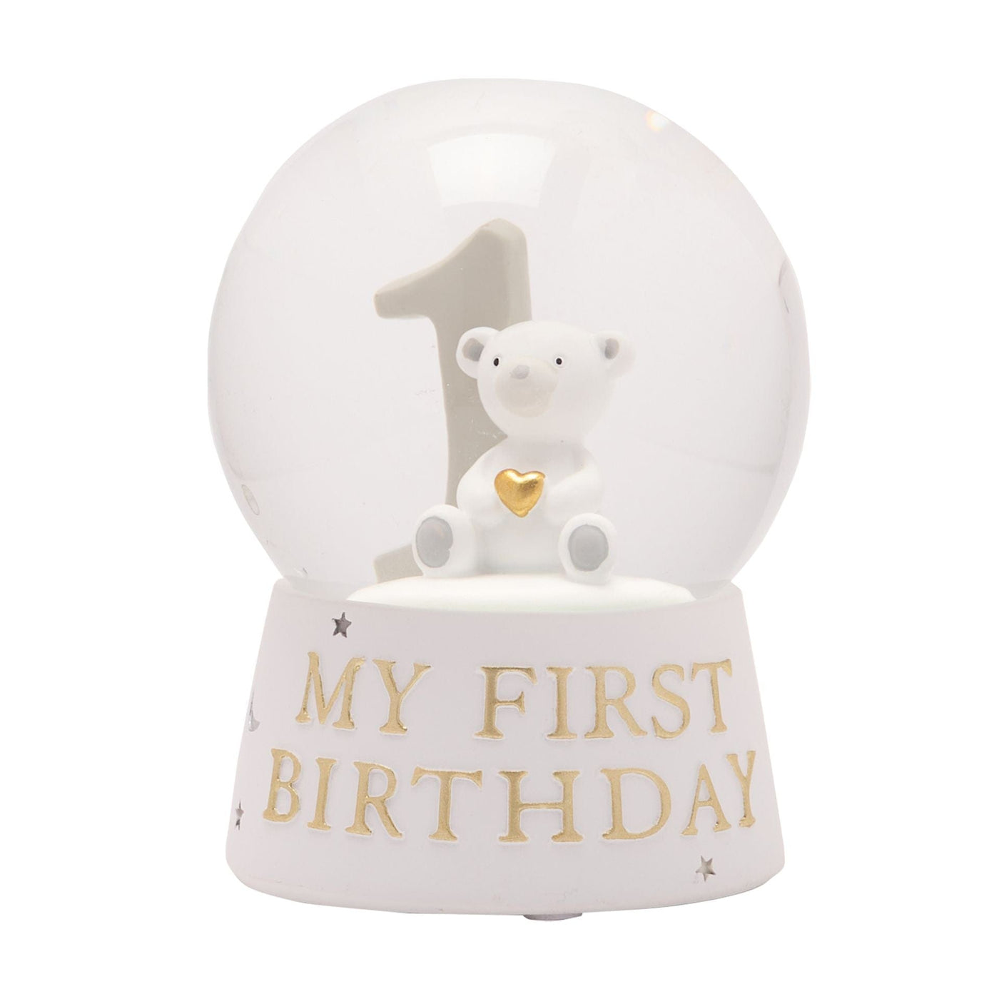 Widdop Gifts Snow Globes My First Birthday Teddy Bear Water Globe