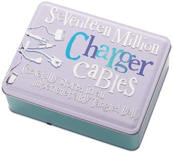 Widdop Gifts Storage Tins 'Seventeen Million Charger Cables' Storage Tin