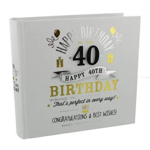 Widdop Gifts Photo Frames & Albums Signography 40th Birthday Photo Album