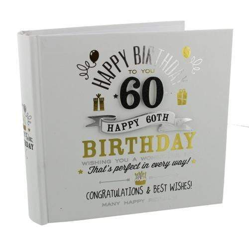 Widdop Gifts Photo Frames & Albums Signography 60th Birthday Photo Album