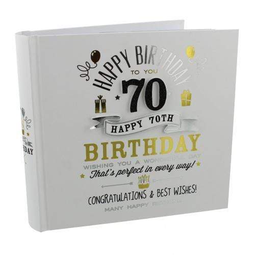 Widdop Gifts Photo Frames & Albums Signography 70th Birthday Photo Album