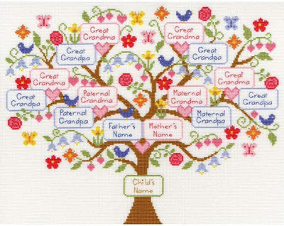 Wrendale Designs Craft Sets My Family Tree Choice of Design Cross Stitch Kits