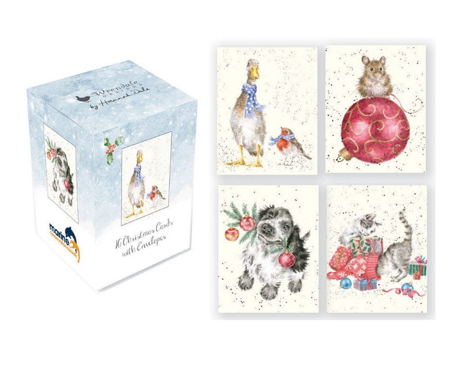 Wrendale Designs christmas cards Cats with Presents Choice of Design Small Christmas Cards
