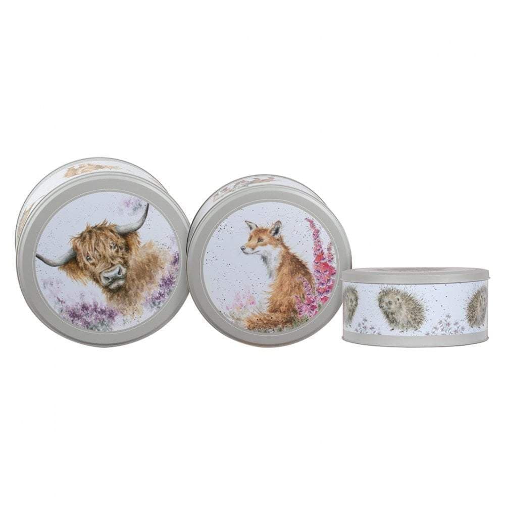 Countryside Illustrated Set of 3 Stacking Tins