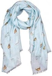 Wrendale Designs Scarves 'Feathers and Forelocks' Scarf with Gift Bag