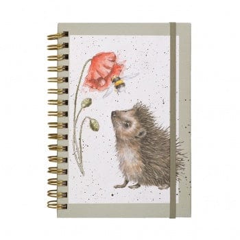 Wrendale Designs Stationery Hedgehog and Poppy Ring Bound Notebook