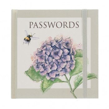Wrendale Designs Stationery Hydrangea & Bumble Bee Password Book