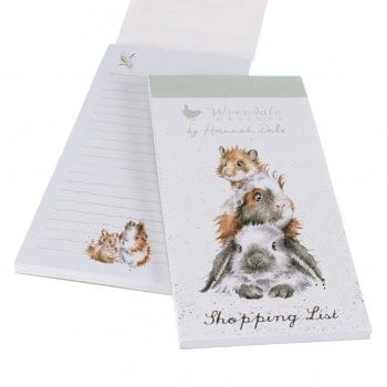 Wrendale Designs Stationery Illustrated 'Piggy In The Middle' Magnetic Shopping List