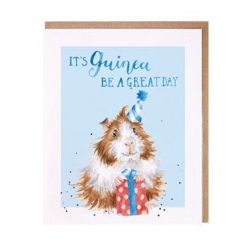 Wrendale Designs Cards 'It's Guinea Be A Great Day' Guinea Pig Birthday Card