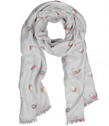 Wrendale Designs Scarves 'Jolly Robin' Scarf with Gift Bag