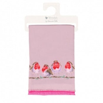 Wrendale Designs Scarves Jolly Robins Winter Scarf In Gift Bag