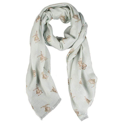 Wrendale Designs Scarves Leaping Hares Scarf with Gift Box