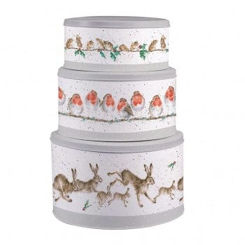 Wrendale Designs Cake Tins Set of 3 Christmas Bakeware Storage Tins