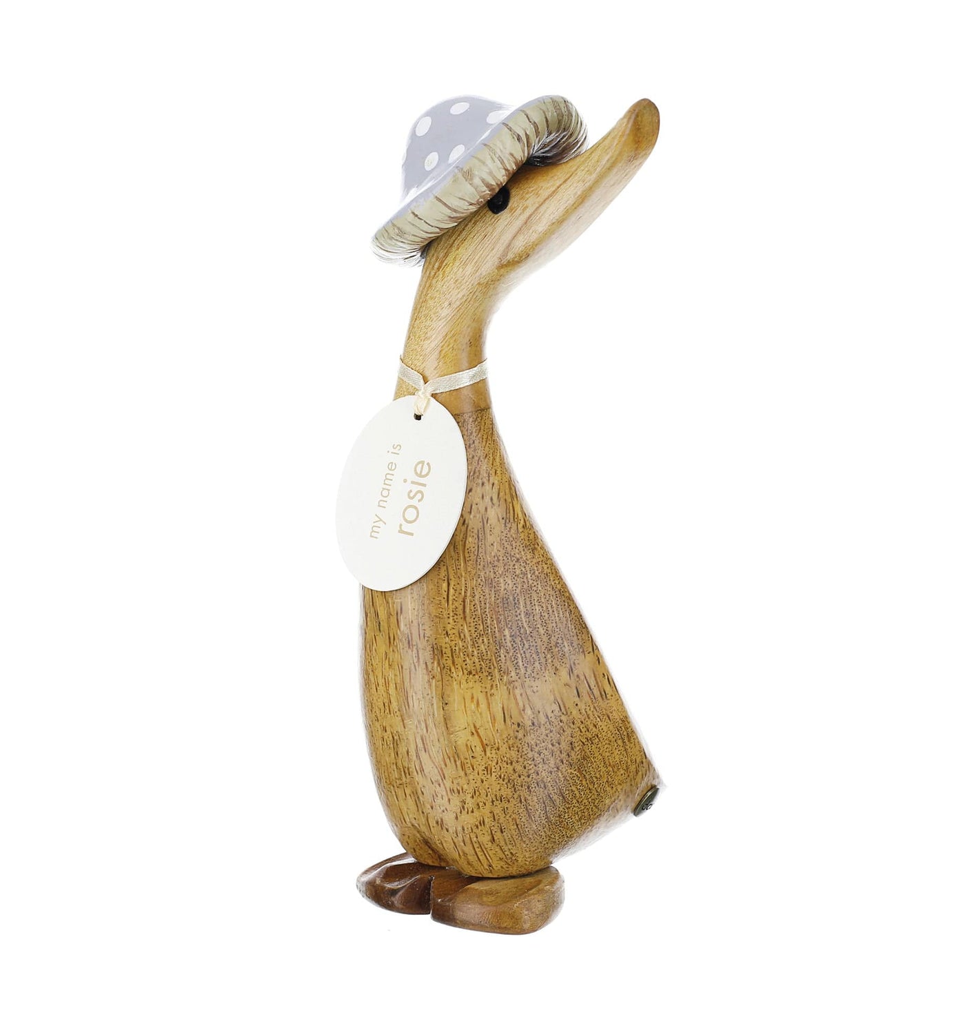 Wrendale Designs Water bottle Grey Toadstool Hat Natural Wooden Duckling