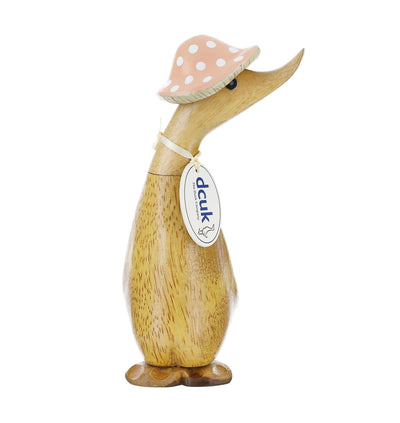 Wrendale Designs Water bottle Peach Toadstool Hat Natural Wooden Duckling