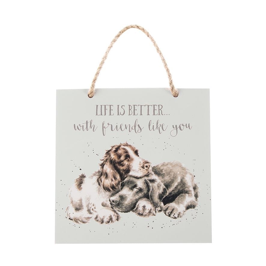 Wrendale Designs Wall Signs & Plaques Dog - Life Is Better... With Friends Like you Wooden Plaques