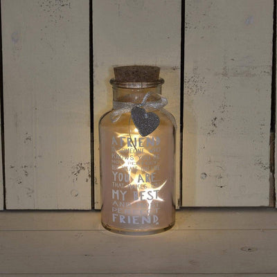 Xpressions Glassware Messages Of Love Light Up Friend Gift Jar